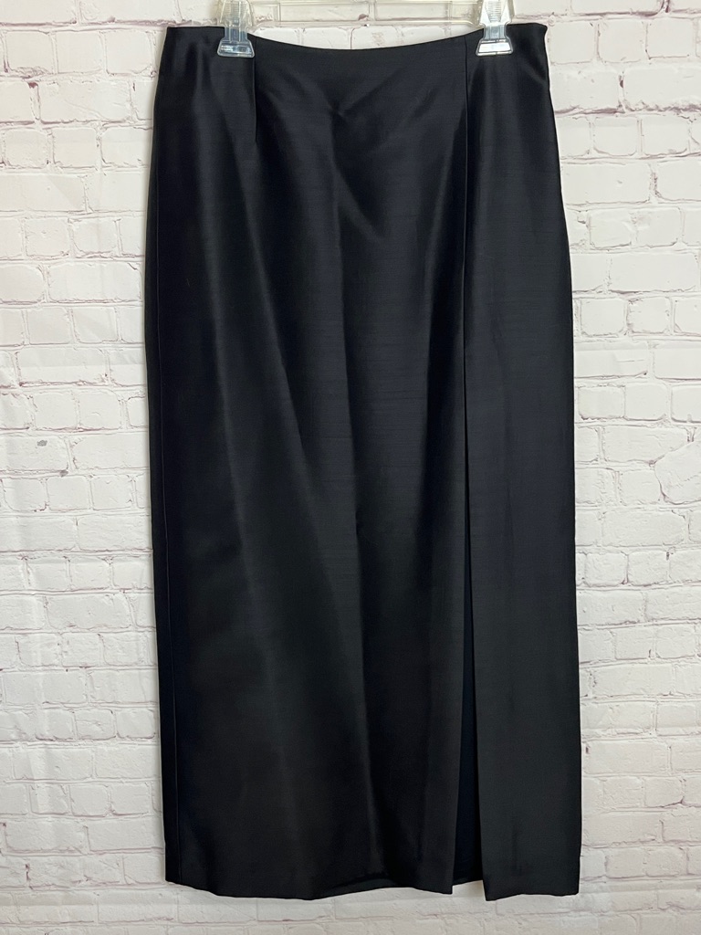 Magaschoni Long Black Skirt With Front Slit